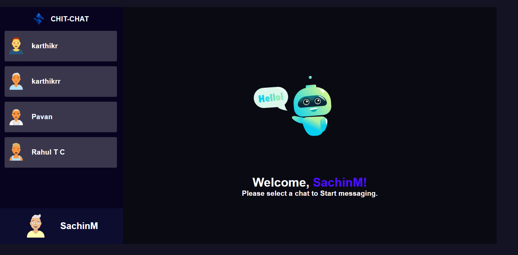 One to one Chat Application